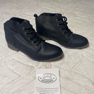 Steve Madden Genuine Leather Ankle Boots Size 11 – New (No Box)